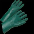 Vortex 14014 Large Green Pvc Fully Coated Jersey Lined Gauntlet Cuff Glove - Green - Large VO3292724